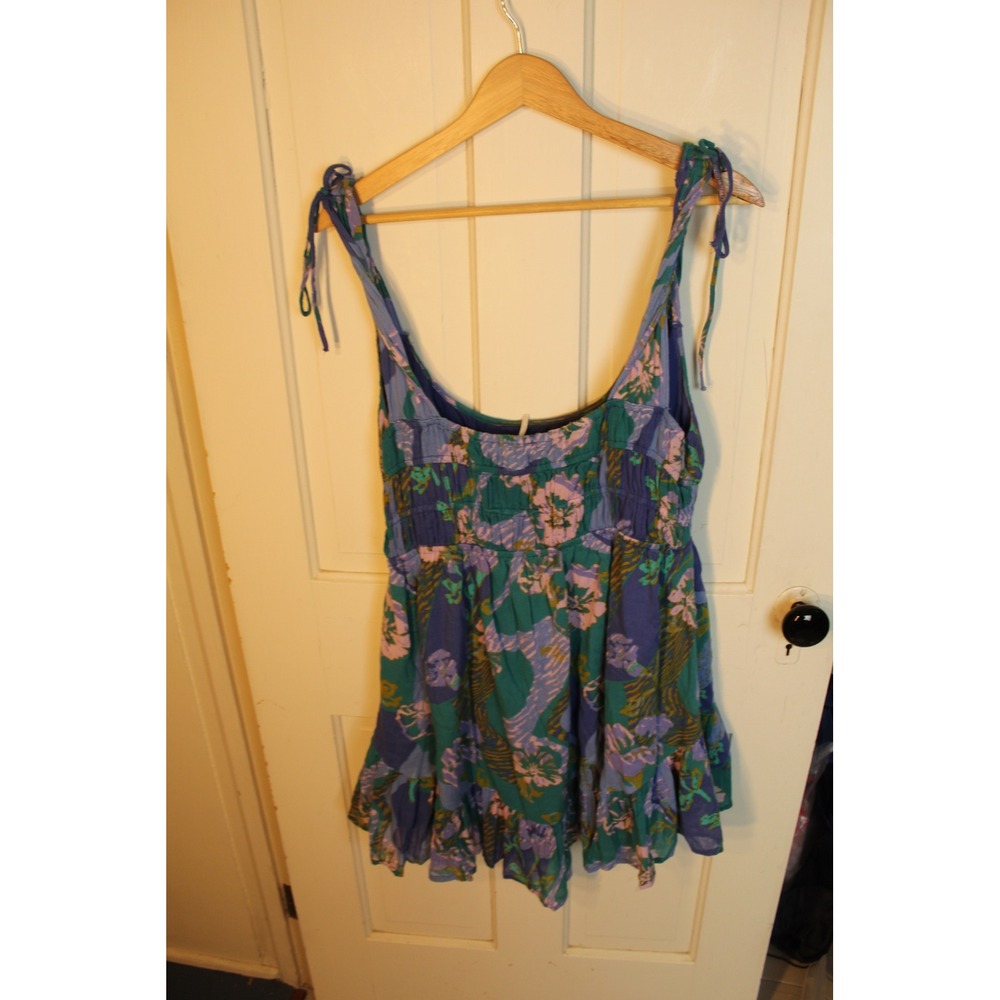 Free People Blue & Green Floral Mini Dress - Picture 5 of 6